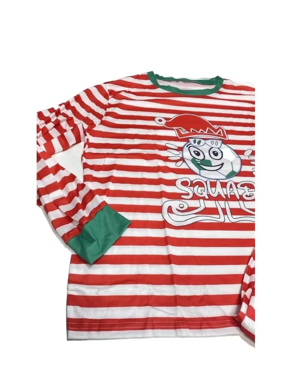 Striped Elf Squad Family Christmas Pyjamas Dad/Men'sLarge Christmas Pj Set